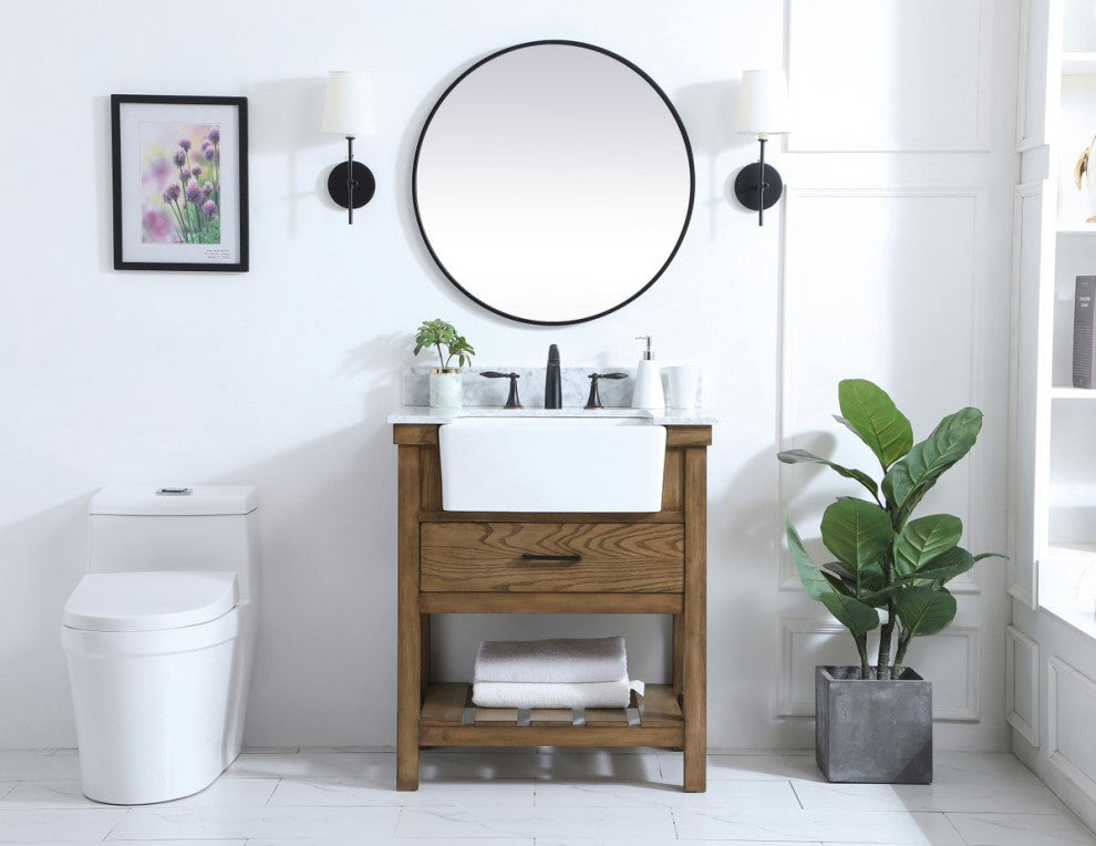 Home Living 22" Farmhouse Driftwood-Light Bathroom Vanity