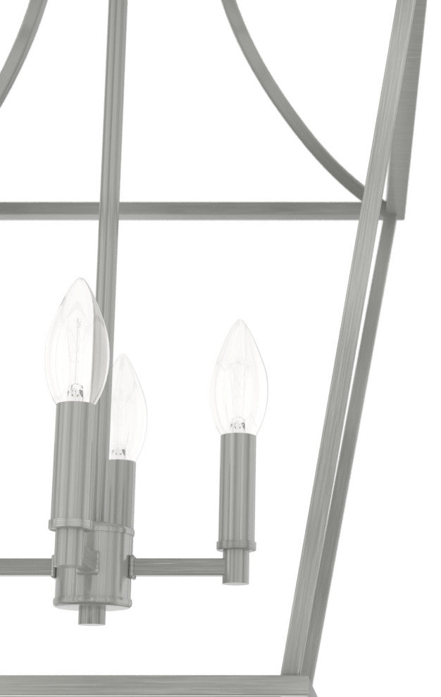 Hunter 15" Laurel Ridge Brushed Nickel 4-Light Pendant Ceiling Light