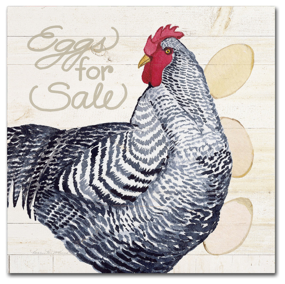 Kathleen Parr McKenna 'Life on the Farm Chicken I' Canvas Art, 35x35
