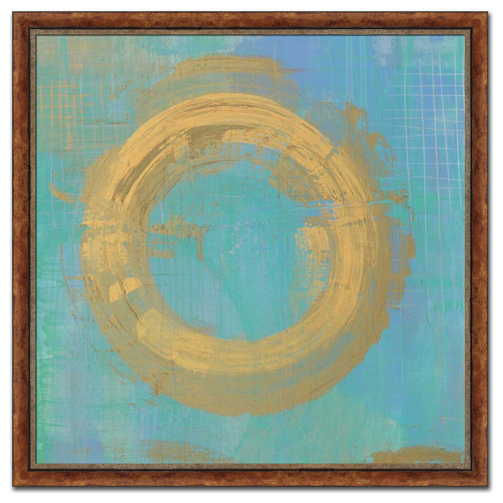 "Golden Circles II" By Melissa Averinos, Framed Wall Art, Ready to Hang