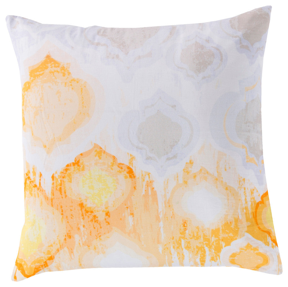 Surya Watercolor SY-012 22"x22" Pillow Kit, Lilac/Camel/Gray/Burnt Orange