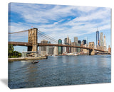 "Summer Day Brooklyn Bridge" Canvas Print