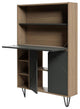 Nexera 611057 Slim Secretary Desk, Nutmeg And Charcoal Grey