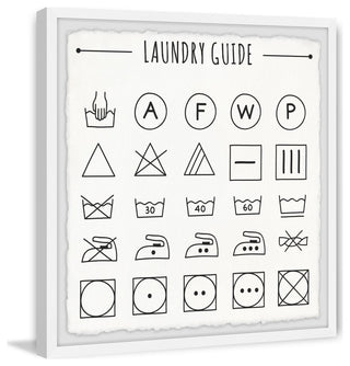 "Laundry Guide" Framed Painting Print, 12x12