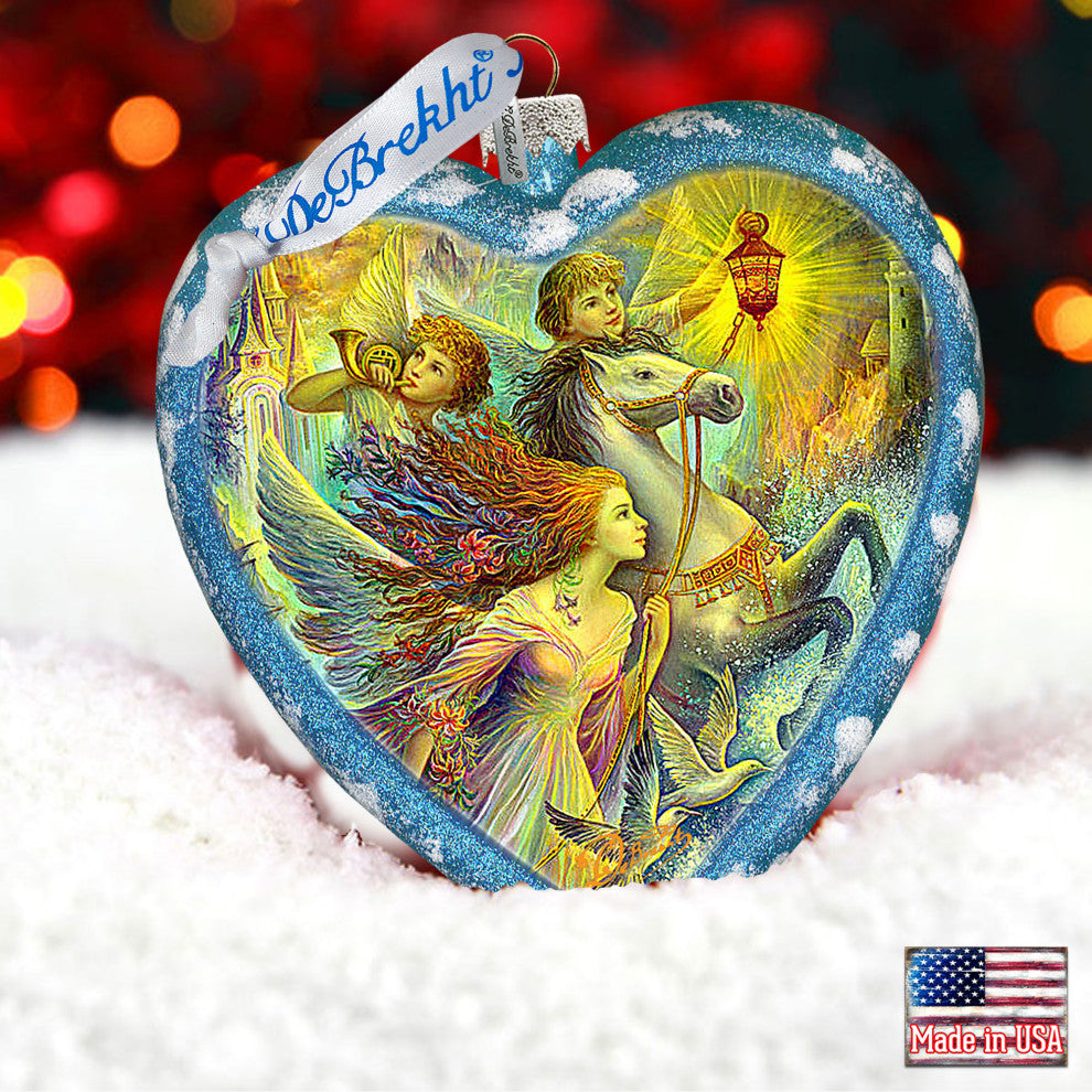 Hand Painted Scenic Glass Ornament Limited Edition Christmas Night