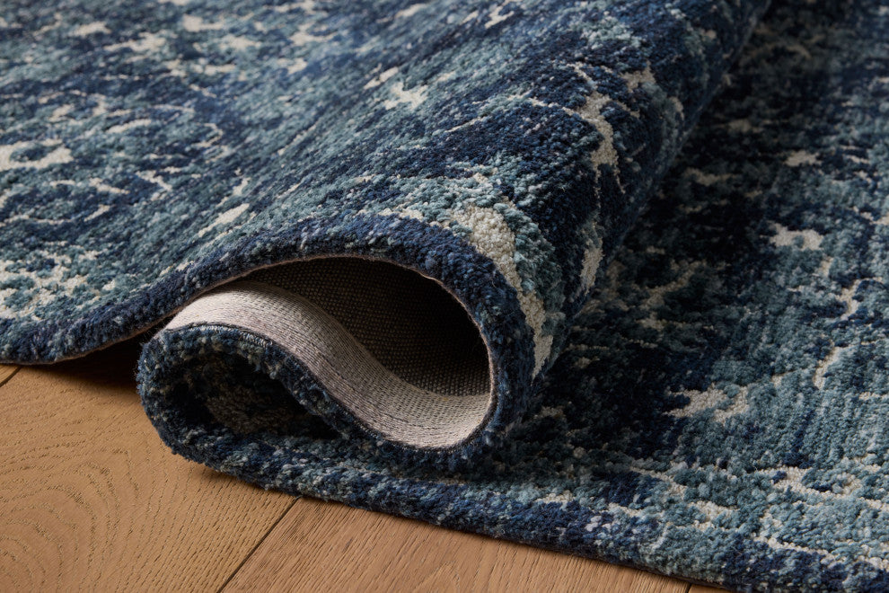 Loloi Percival Navy / Ivory 18" x 18" Sample Rug