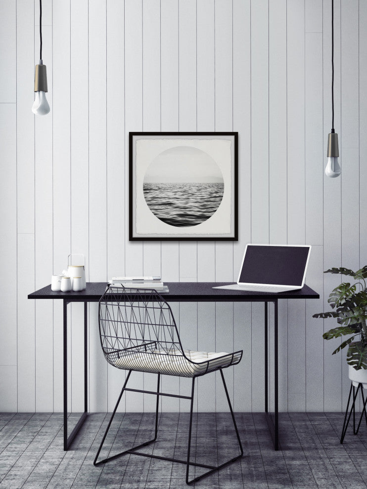 "Deep Dark Sea" Framed Painting Print, 24x24