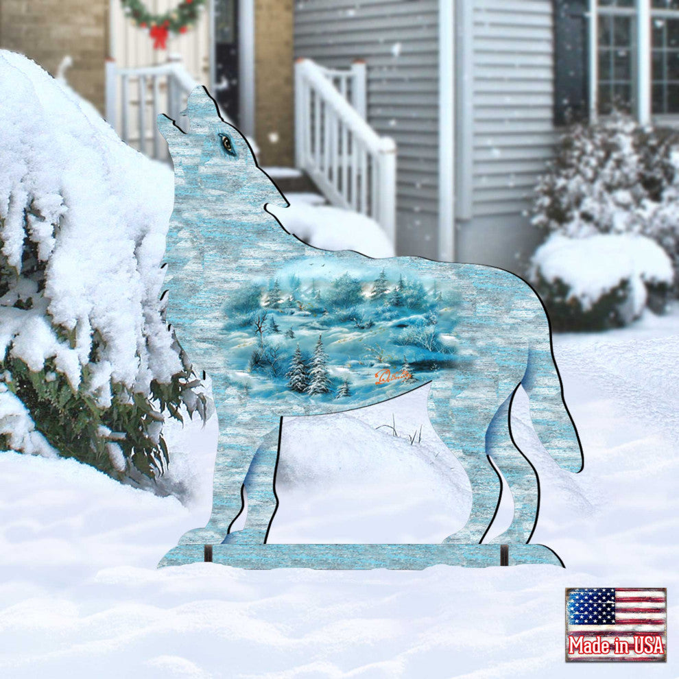 Winter Wolfs Scenic 32 Free-Standing Garden Decor