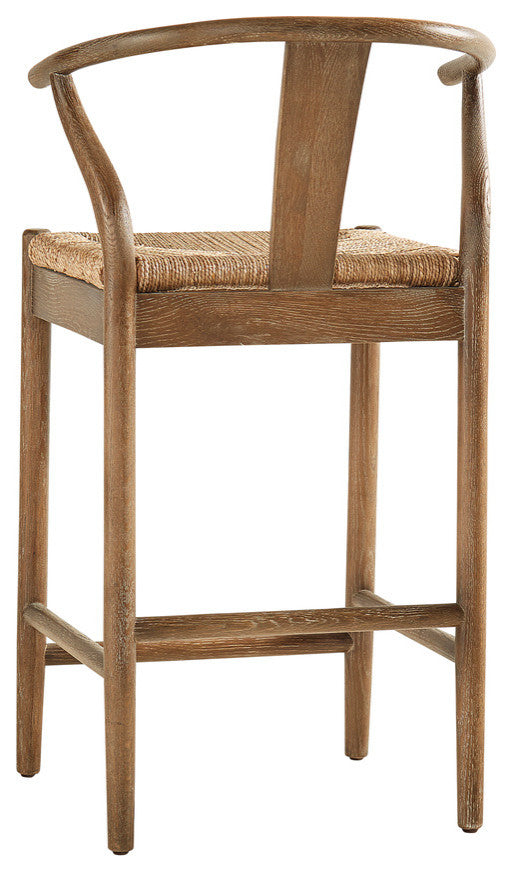 Broomstick Counter Stool with a hand woven seat