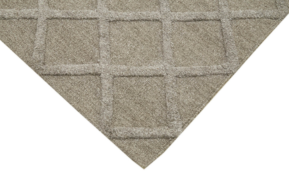 Rug N Carpet - Handwoven Modern Design 8' 1'' x 10' 0'' Wool Flatweave Kilim Rug