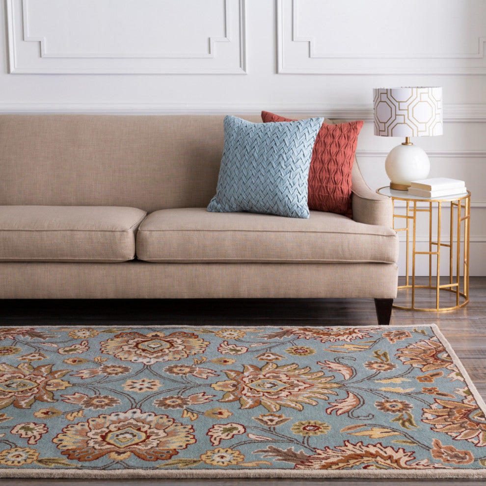 Surya Caesar CAE-1012 Traditional Area Rug, Medium Gray, 8' x 11' Rectangle