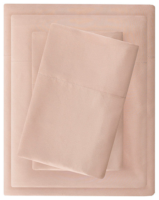 Madison Park Microcell 3M Scotchgard Moisture Treatment Sheet Set, Blush, Queen