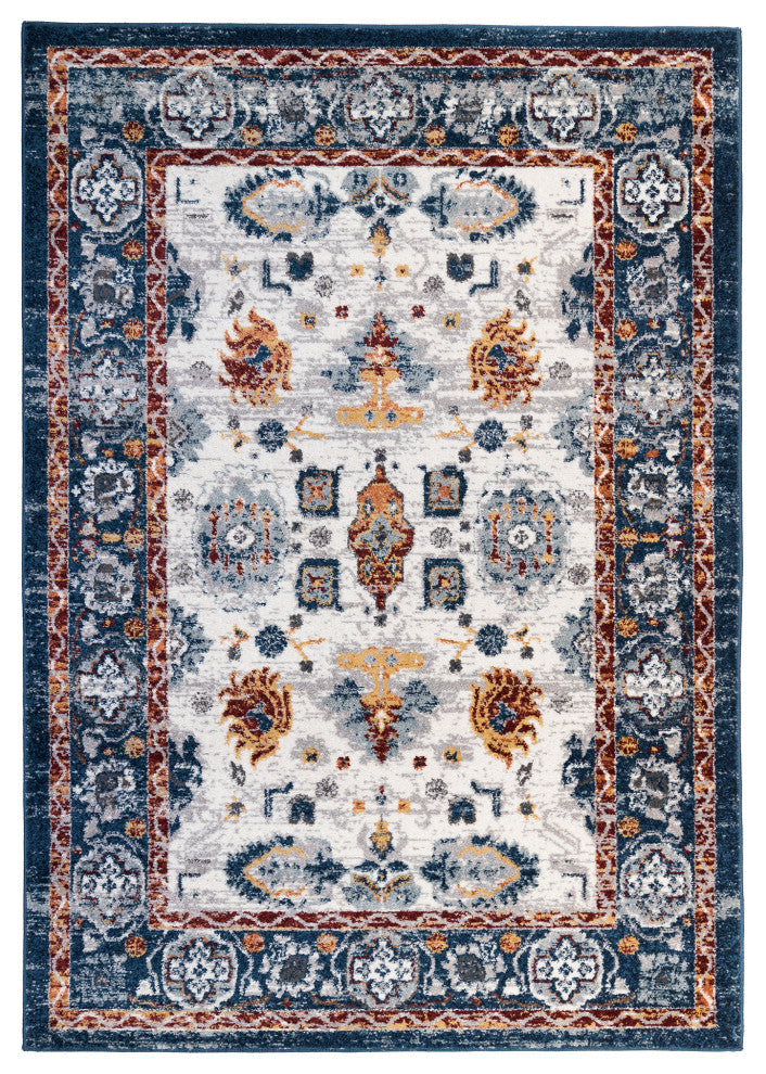Alexandria Xyryl Power-Loomed Polypropylene Area Rug, Blue, 2'x3'