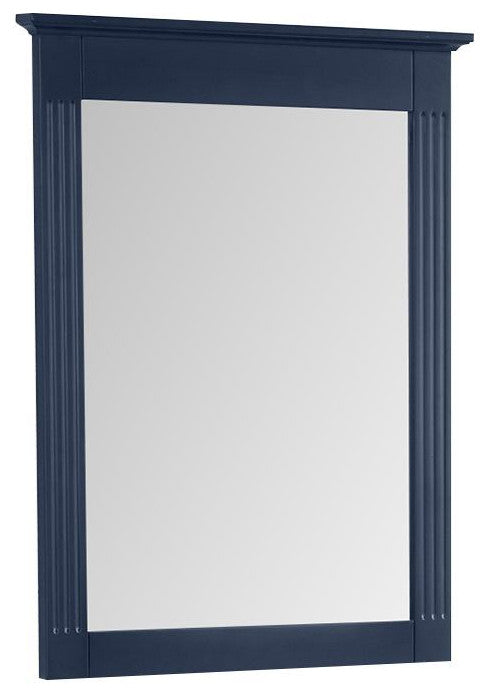 Solid Wood Bathroom Vanity Mirror for Wall Mounted, Navy Blue, 26x33, 2 Pieces