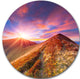 Colorful Grass And Clouds, Landscape Photography Round Wall Art, 11"