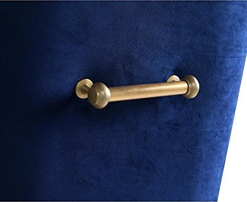 Beatrix Navy Velvet Side Chair - Navy