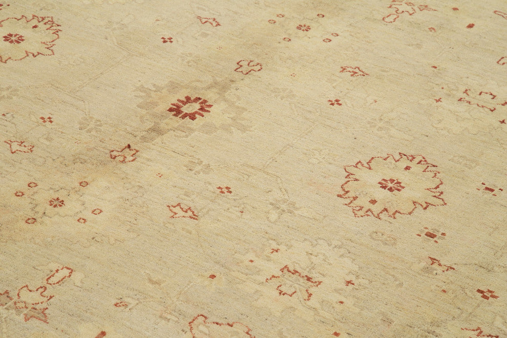 Rug N Carpet - Handwoven Oriental 9' 0" x 11' 9" Unique Oushak Area Rug