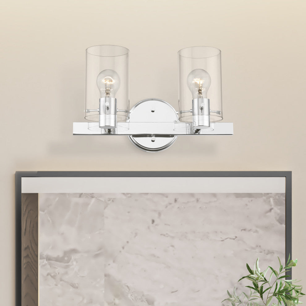 Munich 2 Light Polished Chrome Vanity Sconce