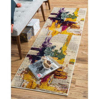 Rug Unique Loom Estrella Beige Runner 2' 7 x 10' 0