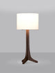 Nauta Table Lamp, Brushed Aluminum White Linen Shade