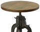 Regan Adjustable Crank Accent Table, Harvest Oak/Industrial