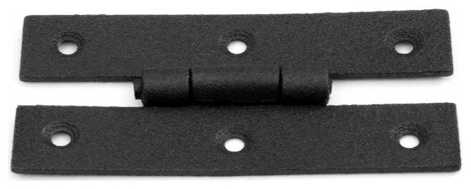 Cabinet Hinge Black Wrought Iron Hinge H Flush 3'' H Pack of 15