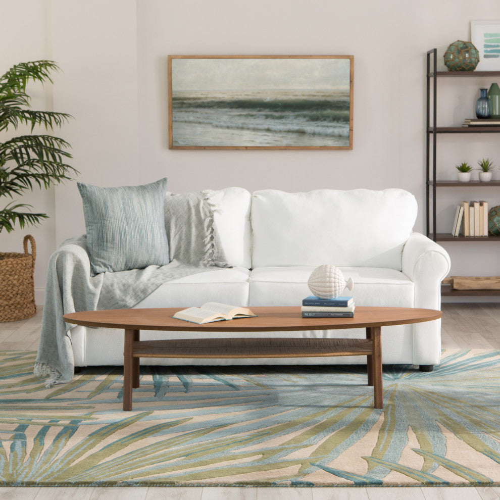 Jaipur Living Palmetto Handmade Floral Blue/ Green Area Rug 9'X12'