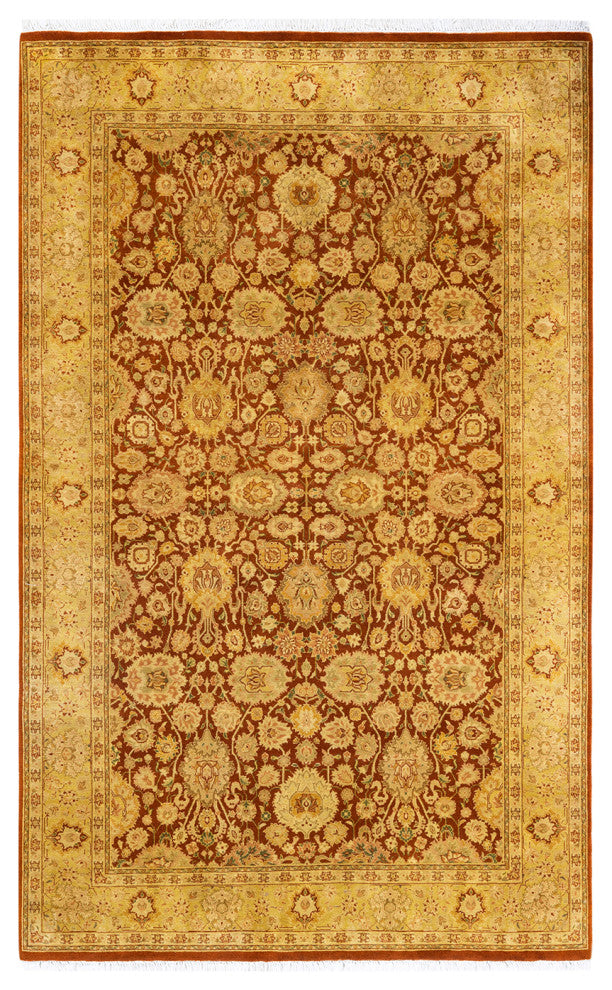 Mogul, One-of-a-Kind Hand-Knotted Area Rug Orange, 4' 8 x 7' 5
