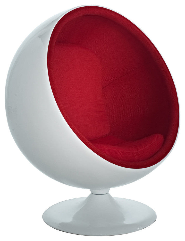 Modern Contemporary Living Room Lounge Chair Red