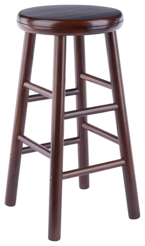 Shelby 2-Pc Swivel Seat Counter Stool Set, Walnut