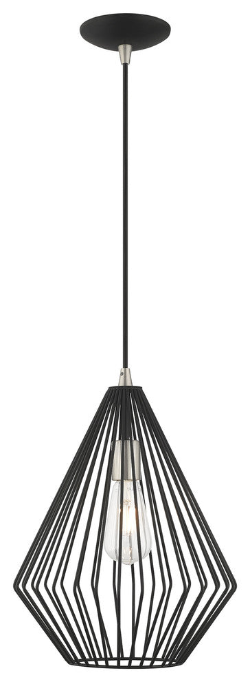 Livex Lighting Black 1-Light Mini Pendant