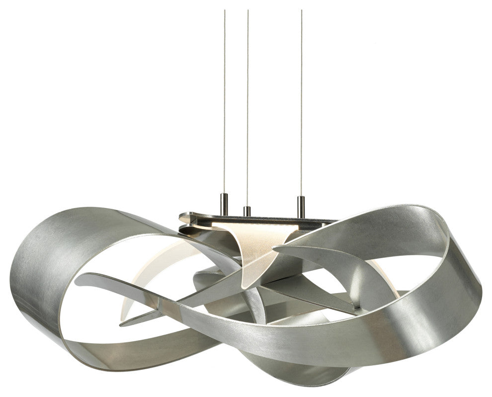 Flux LED Pendant, Sterling Finish, Standard Overall Height