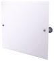Frameless Landscape Tilt Mirror with Beveled Edge, Matte Gray