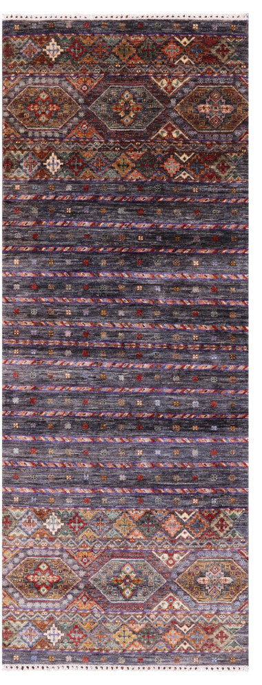 Runner Khorjin Super Kazak Hand Knotted Rug 2' 9" X 7' 2" - Q12380