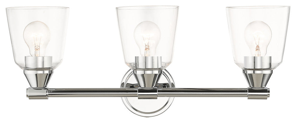 Catania 3-Light Polished Chrome Vanity Sconce