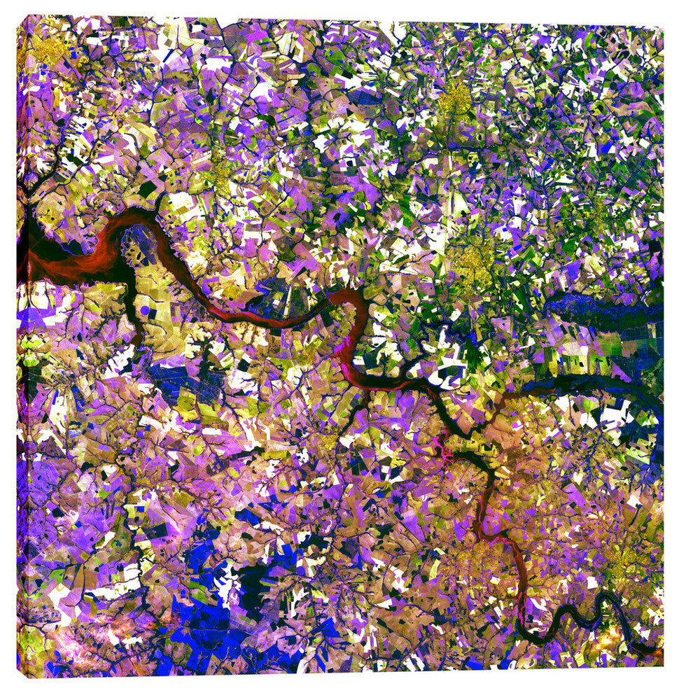 Epic Graffiti "Earth As Art: Tessera Mosaic" Giclee Canvas Wall Art, 26"x26"