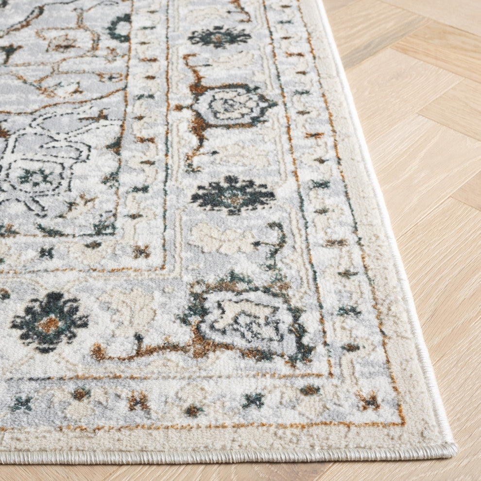 Safavieh Alenia Collection ALN117 Rug, Grey/Beige Gold, 6'7" Square