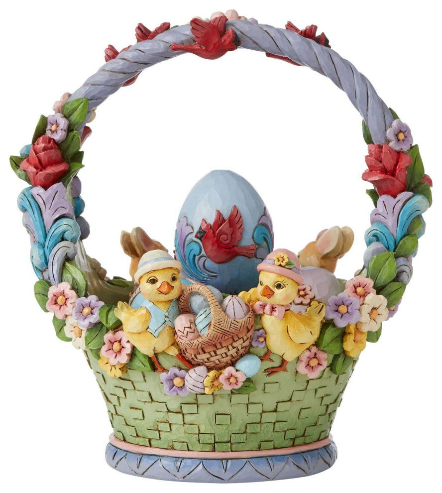 Jim Shore Easter Cheer Found Hear Polyresin 17Th Annual Basket Eggs 6008810