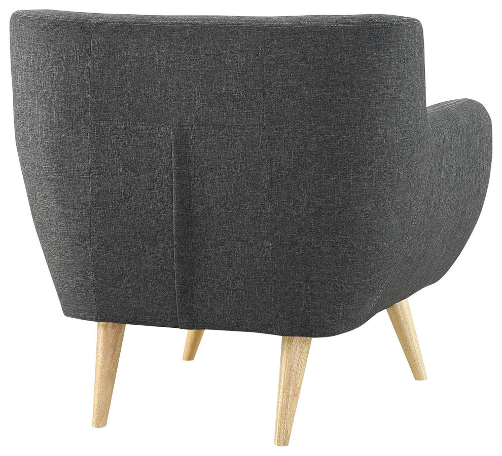 Modern Gray Remark Upholstered Armchair