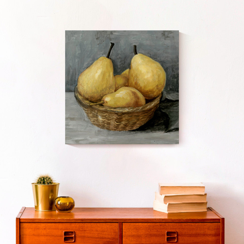 Painterly Pears 16x16 Canvas Wall Art