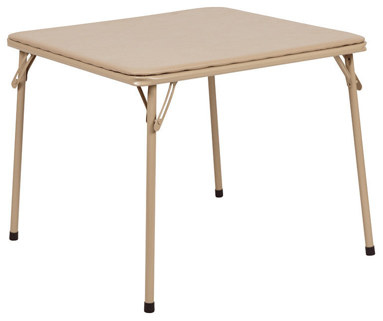 Kids Colorful 5 Piece Folding Table and Chair Set, Tan