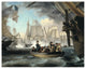 "Commodore Perry Leaving the Lawrence for the Niagara" Paper Art, 18"x15"