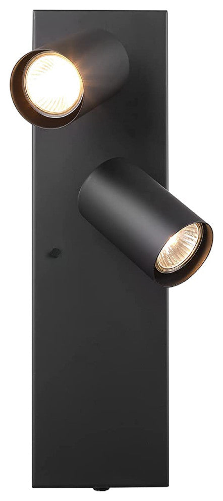 2-Light sconces wall lighting Metal lights for wall Davies black wall sconce