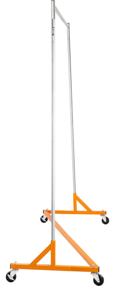 Z Rack Adjustable Height Rolling Garment Rack, Orange, 23.62x64.96x70.87 in