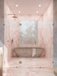 78"x82" Frameless 3 Panel Inline Shower Door, Satin Brass