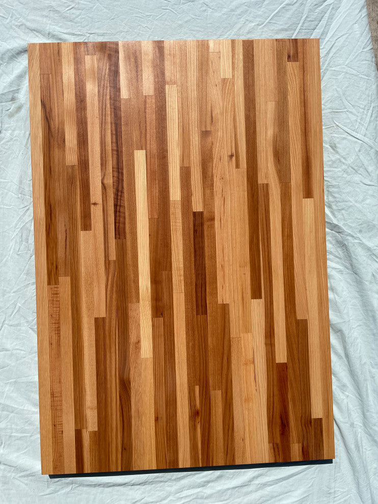 Custom Edge Grain Butcher Block Table Top, Workbench, Desk Top, Hickory, 30"x72"