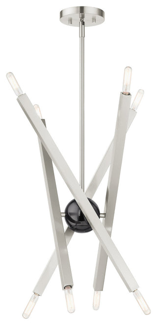 Brushed Nickel Modern, Urban, Sputnik, Dynamic, Timeless Chandelier