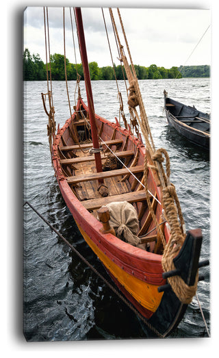 "Vintage Wooden Boat" Canvas Print