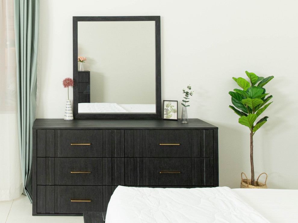 Modrest Manchester- Contemporary Dark Gray Mirror