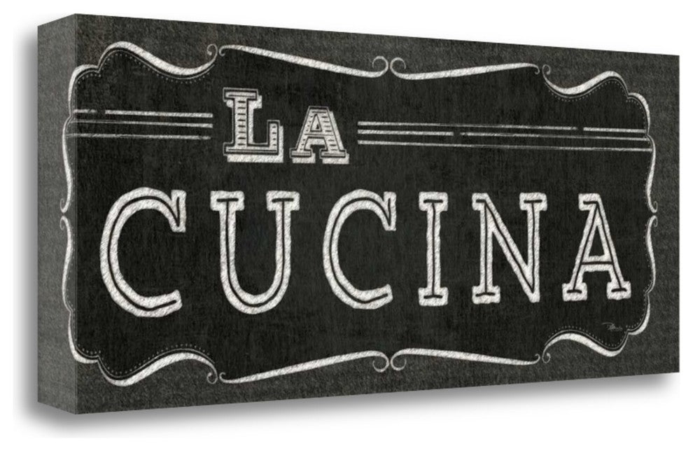 "La Cuisine Chalk III" By Pela Studio, Giclee Print on Gallery Wrap Canvas